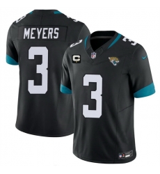Men Jacksonville Jaguars 3 Jakobi Meyers Black 2026 F U S E 1 Star C Patch Vapor Limited Stitched Football Jersey Men Jacksonville Jaguars 3 Jakobi Meyers Black 2026 F U S E 1 Star C Patch Vapor Limited Stitched Football Jersey