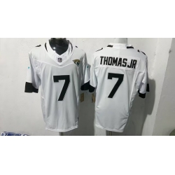 Men Jacksonville Jaguars 7 Brian Thomas Jr White 2025 F U S E  Vapor Limited Stitched Football Jersey