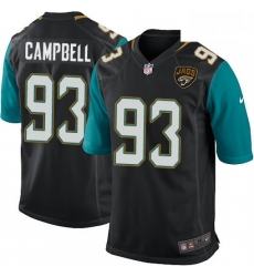 Men Nike Jacksonville Jaguars 93 Calais Campbell Game Black Alternate NFL Jersey