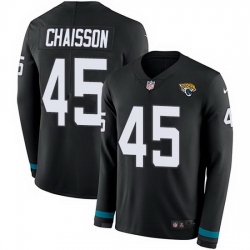 Nike Jaguars 45 K 27Lavon Chaisson Black Team Color Men Stitched NFL Limited Therma Long Sleeve Jersey