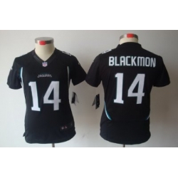 Women Nike Jacksonville Jaguars 14# Justin Blackmon Black(Women Limited Jerseys)2