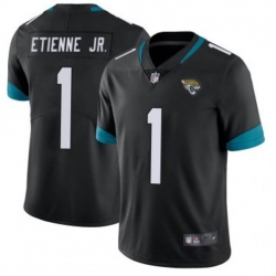 Youth Jacksonville Jaguars 1 Travis Etienne JR Black 2024 F U S E Prowler Throwback Vapor Limited Stitched Football Jersey