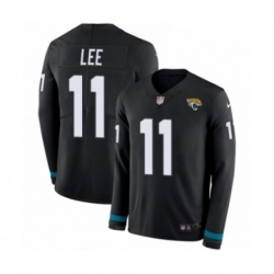 Youth Nike Jacksonville Jaguars 11 Marqise Lee Limited Black Therma Long Sleeve NFL Jersey