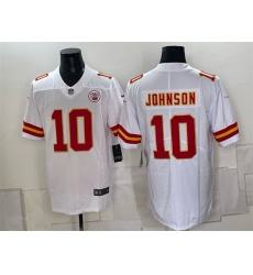 Men Kansas City Chiefs  10 Emmett Johnson White 2026 Vapor Untouchable Limited Stitched Football Jersey