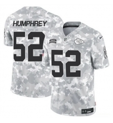 Men Kansas City Chiefs 52 Creed Humphrey 2024 F U S E Arctic Camo Salute To Service Limited Stitched Football Jersey