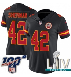 2020 Super Bowl LIV Women Nike Kansas City Chiefs #42 Anthony Sherman Limited Black Rush Vapor Untouchable NFL Jersey