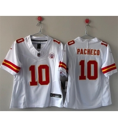 Women Kansas City Chiefs 10 Isiah Pacheco White 2023 F U S E Vapor Untouchable Limited Stitched Jersey Women Kansas City Chiefs 10 Isiah Pacheco White 2023 F U S E Vapor Untouchable Limited Stitched Jersey