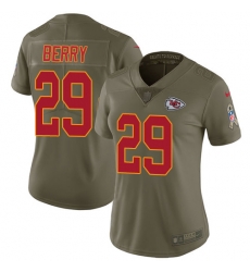 Womens Nike Chiefs #29 Eric Berry Olive  Stitched NFL Limited 2017 Salute to Service Jersey