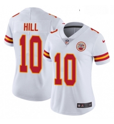 Womens Nike Kansas City Chiefs 10 Tyreek Hill White Vapor Untouchable Limited Player NFL Jersey