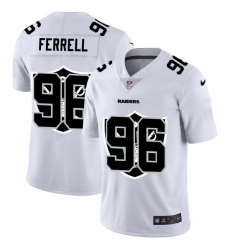 Las Vegas Raiders 96 Clelin Ferrell White Men Nike Team Logo Dual Overlap Limited NFL Jersey