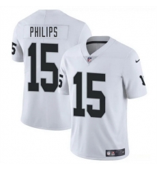 Men Las Vegas Raiders 15 Kyle Philips White 2025 Vapor Stitched Football Jersey Men Las Vegas Raiders 15 Kyle Philips White 2025 Vapor Stitched Football Jersey