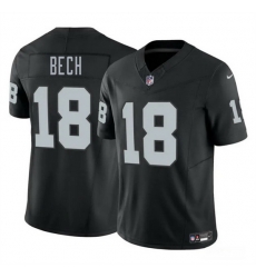 Men Las Vegas Raiders 18 Jack Bech Black 2025 Draft F U S E  Vapor Untouchable Limited Stitched Football Jersey