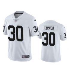 Men Las Vegas Raiders 30 Duron Harmon White Vapor Untouchable Limited Stitched Jersey