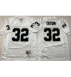 Men Las Vegas Raiders 32 Jack Tatum White Throwback Stitched Football Jersey Men Las Vegas Raiders 32 Jack Tatum White Throwback Stitched Football Jersey