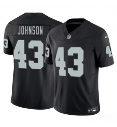 Men Las Vegas Raiders  43 Dalton Johnson Black 2026 Draft F U S E  Vapor Untouchable Limited Stitched Football Jersey