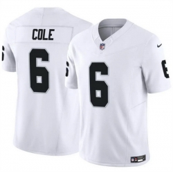 Men Las Vegas Raiders 6 A J  Cole White 2025 F U S E  Vapor Untouchable Limited Stitched Football Jersey