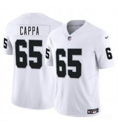 Men Las Vegas Raiders 65 Alex Cappa White 2025 F U S E  Vapor Stitched Football Jersey