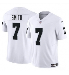 Men Las Vegas Raiders 7 Geno Smith White 2025 F U S E  Vapor Stitched Football Jersey