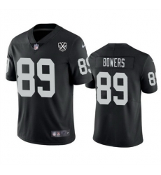 Men Las Vegas Raiders 89 Brock Bowers Black 2024 65th Anniversary Patch Vapor Stitched Football Jersey