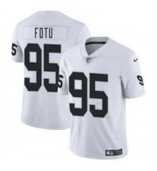 Men Las Vegas Raiders 95 Leki Fotu White 2025 Vapor Stitched Football Jersey Men Las Vegas Raiders 95 Leki Fotu White 2025 Vapor Stitched Football Jersey
