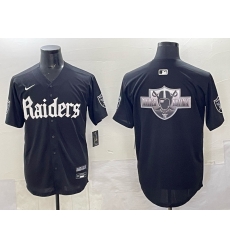 Men Las Vegas Raiders Team Big Logo Black Gothic Sin City Shadows Edition Vapor Limited Stitched Baseball Jersey 2 Men Las Vegas Raiders Team Big Logo Black Gothic Sin City Shadows Edition Vapor Limited Stitched Baseball Jersey 2