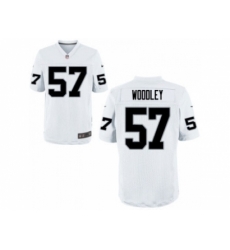 Nike Oakland Raiders 57 LaMarr Woddley white game NFL Jersey