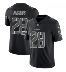 Raiders 28 Josh Jacobs Black Impact Rush Limited Jersey