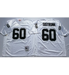 Raiders 60 Otis Sistrunk White Throwback Jersey