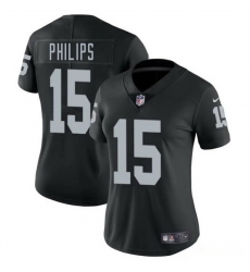 Women Las Vegas Raiders 15 Kyle Philips Black 2025 Vapor Stitched Jersey Women Las Vegas Raiders 15 Kyle Philips Black 2025 Vapor Stitched Jersey