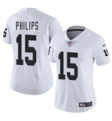 Women Las Vegas Raiders 15 Kyle Philips White 2025 Vapor Stitched Jersey Women Las Vegas Raiders 15 Kyle Philips White 2025 Vapor Stitched Jersey