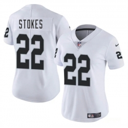 Women Las Vegas Raiders 22 Eric Stokes White 2025 Vapor Stitched Jersey