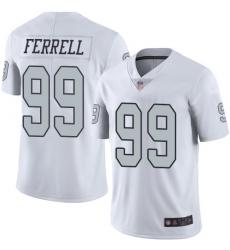 Raiders 99 Clelin Ferrell White Youth Stitched Football Limited Rush Jersey Raiders 99 Clelin Ferrell White Youth Stitched Football Limited Rush Jersey