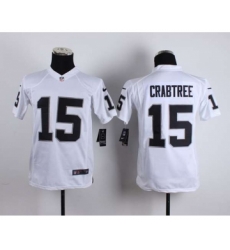 nike youth nfl jerseys oakland raiders 15 crabtree white[nike][crabtree]