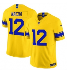 Men Los Angeles Rams 12 Puka Nacua Gold Classic Sol 2026 F U S E Vapor Limited Stitched Football Jersey Men Los Angeles Rams 12 Puka Nacua Gold Classic Sol 2026 F U S E Vapor Limited Stitched Football Jersey