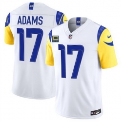Men Los Angeles Rams  17 Davante Adams White 2026 F U S E  4 Star C Patch Vapor Limited Stitched Football Jersey