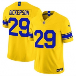 Men Los Angeles Rams  29 Eric Dickerson Gold Classic Sol 2026 F U S E  Vapor Limited Stitched Football Jersey