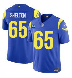 Men Los Angeles Rams 65 Coleman Shelton Royal 2026 F U S E 1 Star C Patch Vapor Limited Stitched Football Jersey Men Los Angeles Rams 65 Coleman Shelton Royal 2026 F U S E 1 Star C Patch Vapor Limited Stitched Football Jersey