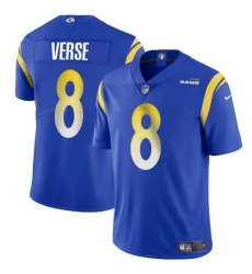 Men Los Angeles Rams 8 Jared Verse Blue 2024 Draft Vapor Untouchable Stitched Football Jersey