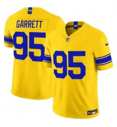 Men Los Angeles Rams 95 Myles Garrett Gold Classic Sol 2026 F U S E Vapor Limited Stitched Football Jersey Men Los Angeles Rams 95 Myles Garrett Gold Classic Sol 2026 F U S E Vapor Limited Stitched Football Jersey