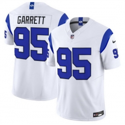 Men Los Angeles Rams  95 Myles Garrett White Fearsome 2026 F U S E  Vapor Limited Stitched Football Jersey