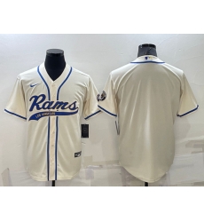 Men Los Angeles Rams Blank Bone Cool Base Stitched Baseball Jersey Men Los Angeles Rams Blank Bone Cool Base Stitched Baseball Jersey