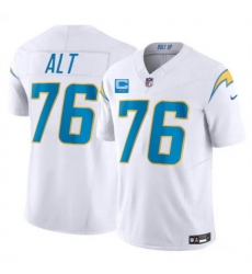 Men Los Angeles Chargers 76 Joe Alt White 2026 F U S E 2 Star C Patch Vapor Limited Stitched Football Jersey Men Los Angeles Chargers 76 Joe Alt White 2026 F U S E 2 Star C Patch Vapor Limited Stitched Football Jersey
