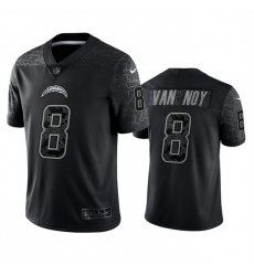 Men Los Angeles Chargers 8 Kyle Van Noy Black Reflective Limited Stitched Football Jersey