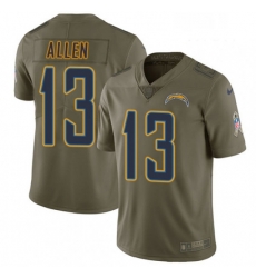 Men Nike Los Angeles Chargers 13 Keenan Allen Limited Olive 2017 Salute to Service NFL Jersey