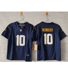 Women Los Angeles Chargers 10 Justin Herbert Navy 2025 F U S E  Alternate Vapor Limited Stitched Football Jersey 