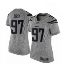 Womens Los Angeles Chargers 97 Joey Bosa Limited Gray Gridiron Football Jersey Womens Los Angeles Chargers 97 Joey Bosa Limited Gray Gridiron Football Jersey
