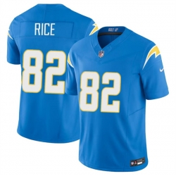 Youth Los Angeles Chargers 82 Brenden Rice Light Blue 2024 Draft F U S E Vapor Limited Stitched Football Jersey