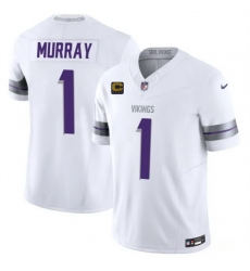 Men Minnesota Vikings 1 Kyler Murray White 2026 F U S E 4 Star C Patch Winter Warrior Limited Stitched Jersey Men Minnesota Vikings 1 Kyler Murray White 2026 F U S E 4 Star C Patch Winter Warrior Limited Stitched Jersey