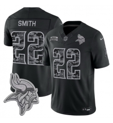 Men Minnesota Vikings  22 Harrison Smith Black F U S E  2026 Salute to Service Limited Stitched Football Jersey
