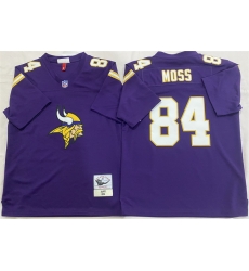 Men Minnesota Vikings 84 Randy Moss Purple Throwback Stitched Football Jersey Men Minnesota Vikings 84 Randy Moss Purple Throwback Stitched Football Jersey